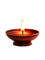 PNG Of A lit oil lamp with a vibrant flame, emanating a warm, inviting glow against a dark background.