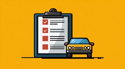 Satisfied car owner approving vehicle inspection checklist in bright, modern setting symbolizing automotive care and trust