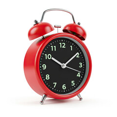 alarm clock on white background