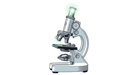 Vintage Microscope Scientific Instrument for Magnification and Research.