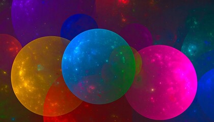 Colorful abstract spheres