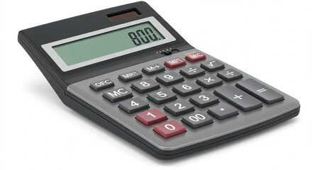 High-Resolution 3D Render of a Realistic Desk Calculator with Display Showing 800.00, Perfect for Business, Finance, and Education Stock Photos and Illustrations. This detailed image showcases a mo...