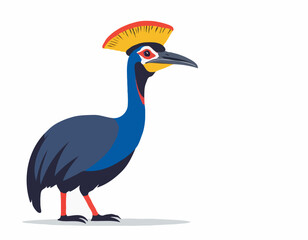 Cassowary Image Vector. Illustration Southern cassowary bird  on white Vector Image.