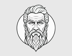 Greek God Zeus image vector. The Greek god Zeus illustration vector.