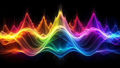 Colorful, abstract, wave pattern