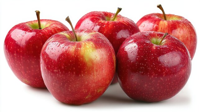 Jonagold Apples. Fresh Grade A Fruit of Red Jonagold Apples on White Background