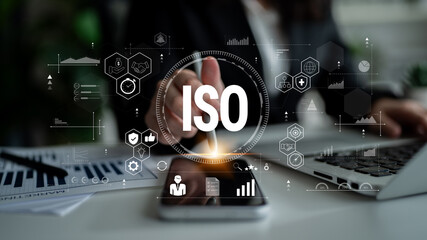 The concept of ISO certification for international quality management standards. A system for...