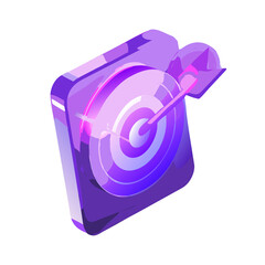 Glossy 3D Target Icon