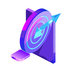 Glossy 3D Target Icon