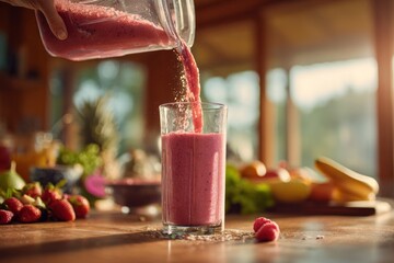 Delicious Berry Smoothie Preparation: A Burst of Summer Flavors