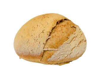Homemade Artisan Bread on White Background