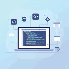 Adobe Illustrator Artwork Laptop Coding Screen