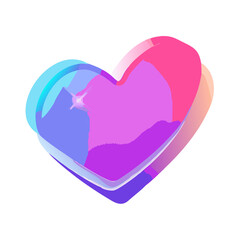 Glossy 3D Gradient Heart Icon