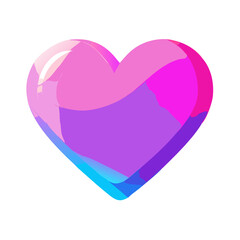 Glossy 3D Gradient Heart Icon