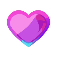 Glossy 3D Gradient Heart Icon