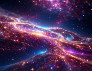 Obraz premium Abstract swirling cosmic nebula