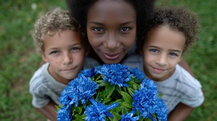 diabetes awareness campaign, a documentary follows a family uniting to build a huge blue circle as a symbol of unity and diabetes awareness
