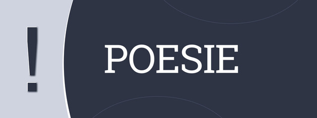 Poesie Poetry Blue Banner Illustration