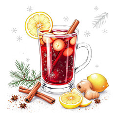 glass of juice and lemon