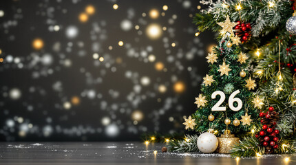 christmas tree and decorations