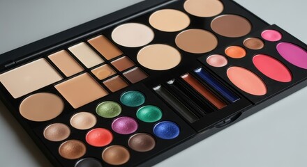 Versatile Makeup Palette with Eyeshadow Blush and Foundation Shades