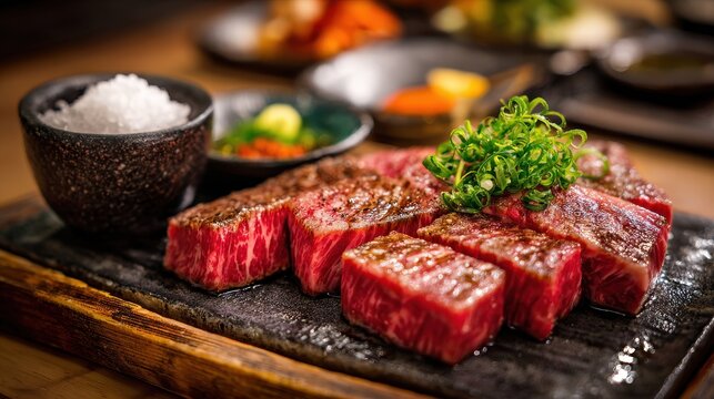 A5 Wagyu. High-Quality Marbled Beef Set Served in Takayama, Japan - Premium Bar-B-Q Experience