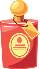 Male liquid perfume bottle vector illustration