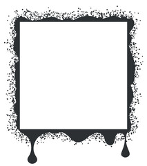 Square graffiti frame splash texture