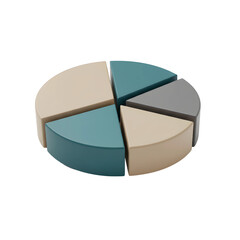 Obraz premium Segmented Pie Chart - Data Distribution & Market Share Visual