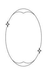 Geometric retro frame aesthetic border