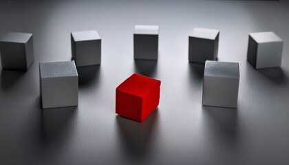 Challenging The Status Quo One Red Piece Against The Gray