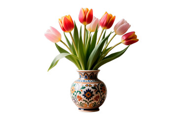 vase with tulips
