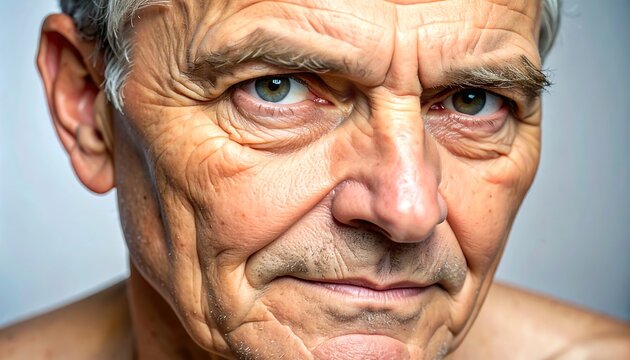 Close-up portrait of an older man