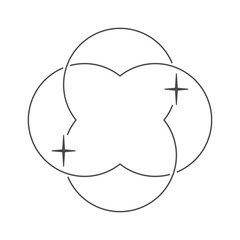 Aesthetic border y2k geometry design