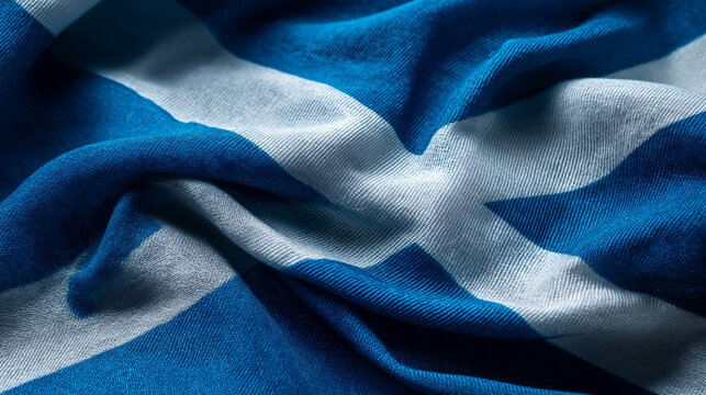 The Scotland flag serves as a proud background, symbolizing heritage, unity, strength, and national identity with its iconic blue and white cross.