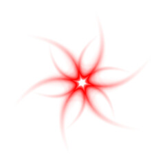 Fototapeta premium Glowing Red Spiral Star Light Effect with Transparent Background – Radiant Twisted Sparkle Burst, Abstract Neon Energy Flash, Digital Glow