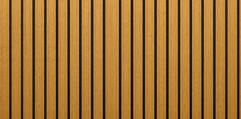 Modern minimalist interior design or backdrop incorporates wooden wall paneling with a natural wood texture