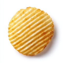 Deliciously Crispy Potato Chips are Ready To Be Eaten as seen in this Stock on transparent background