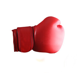 Red boxing glove isolated