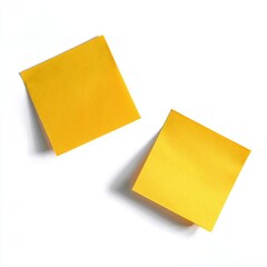 For creative and organized reminders, consider two yellow sticky notes with curled corners positioned on a transparent background that resembles a watercolor texture