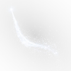 Glowing comet with sparkling stardust and radiant trails.