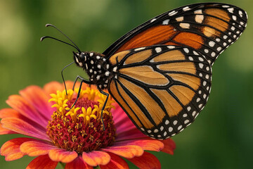 Fototapeta premium butterfly on a flower