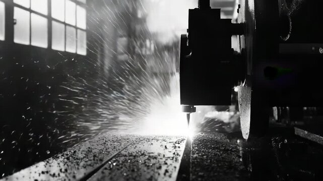 Train Spraying Water