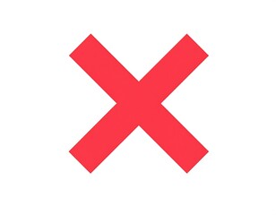 Obraz premium Red cross symbol on white