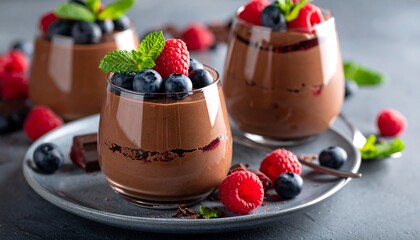 Chocolate dessert parfaits