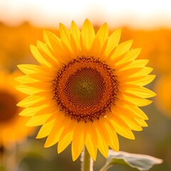 Fototapeta premium Close-up of a sunflower in a field