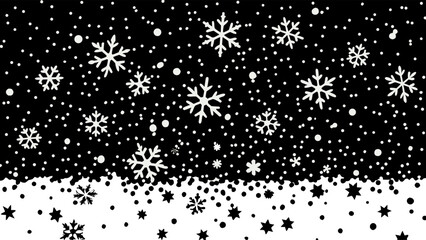 Falling Snowflakes Winter Background Image