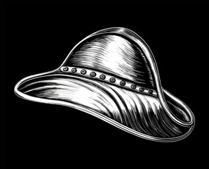 Engraving of a 17th Century Spanish Morion Helmet