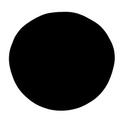 Abstract black circle with uneven edges a simple graphic element for design projects and creative compositions on a white background