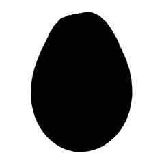 Silhouette of a single avocado fruit against a white background showcasing its unique shape and smooth texture for healthy eating concepts